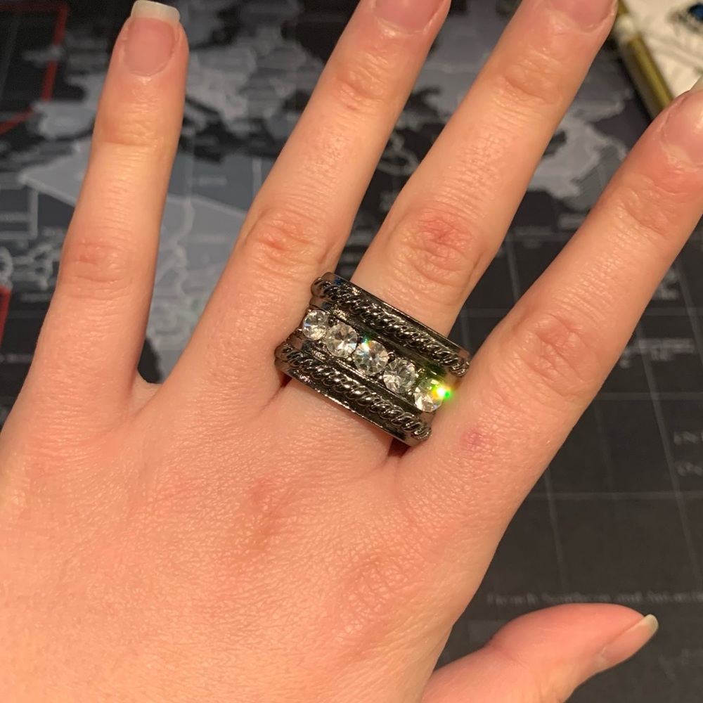 Dark Metal Adjustable Ring